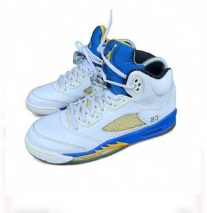 Air Jordan 5 Retro Laney 2013 White/Varsity Maize-Varsity Royal